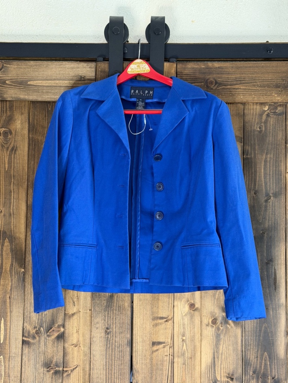 Ralph Lauren Cobalt Blue Button-Front Blazer